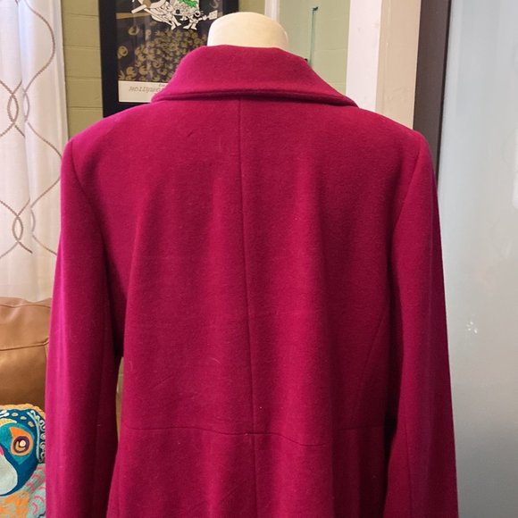 Talbots Berry Overcoat - Picture 7 of 8